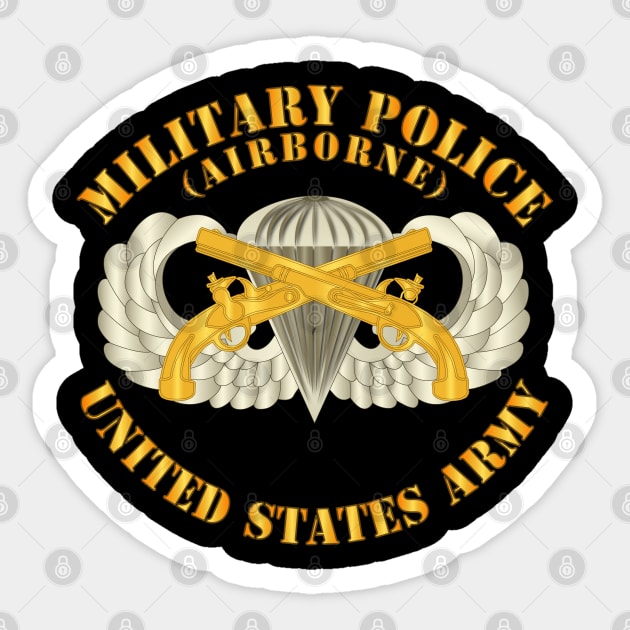 Military Police Branch w Basic Airborne Badge Sticker by twix123844